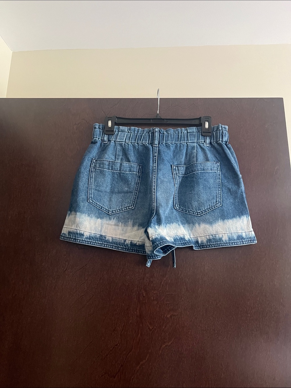 NWT Madewell Womens Size Small Shibori Denim Tie Waist Denim Shorts - Picture 2 of 4